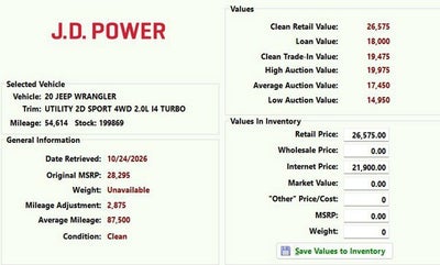 2020 Jeep Wrangler Sport S
