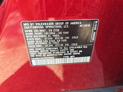 2018 Volkswagen Atlas 3.6L V6 SEL